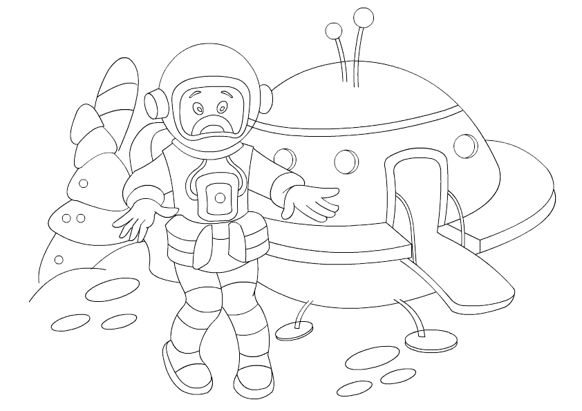 Careers coloring pages color astronaut