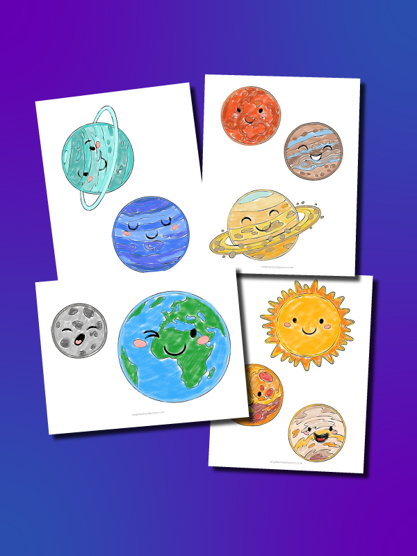 Free printable space coloring pages for kids