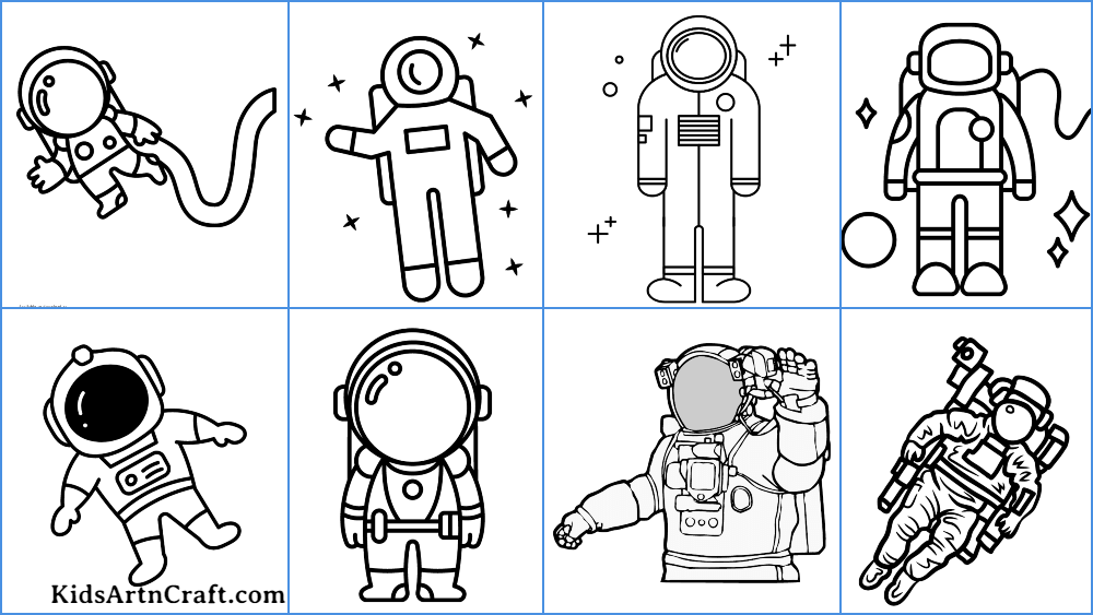 Astronauts coloring pages for kids â free printables