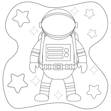 Astronaut coloring page stock photos and images