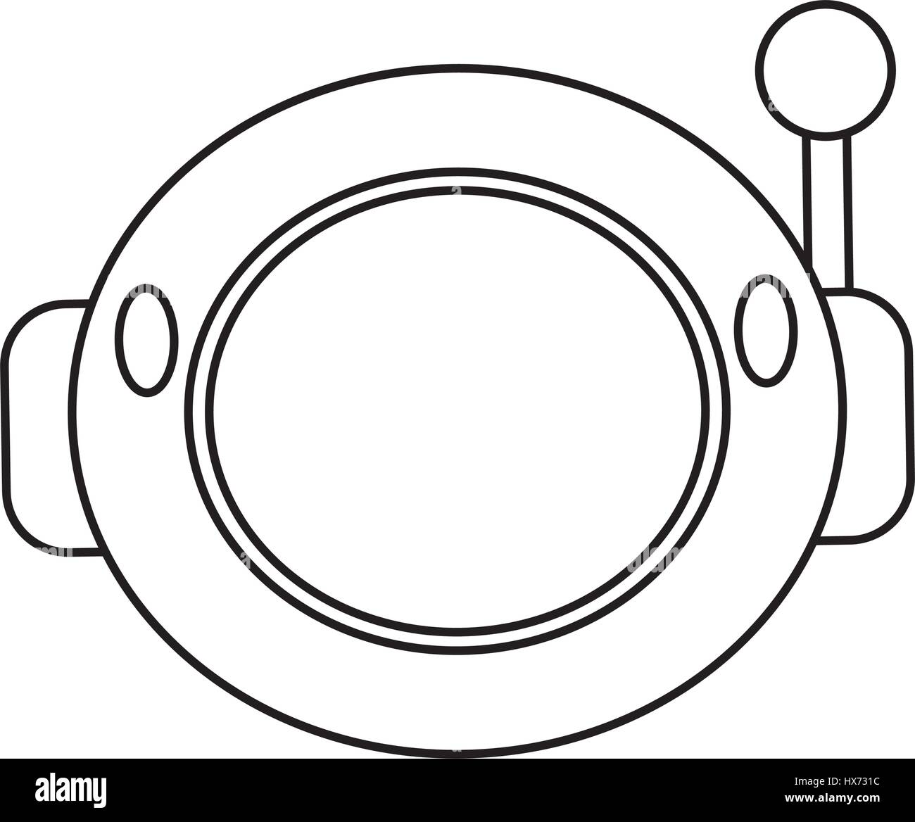 Helmet astronaut space outline stock vector image art