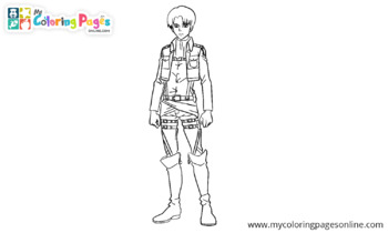 Free armin arlert coloring pages for kids printable worksheets mcpo