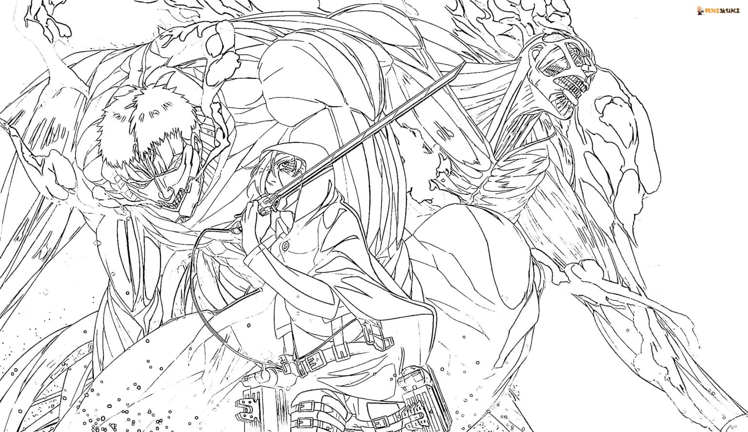 Attack on titan coloring pages