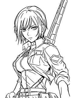 Mikasa ackerman coloring pages ideas coloring pages mikasa ackerman