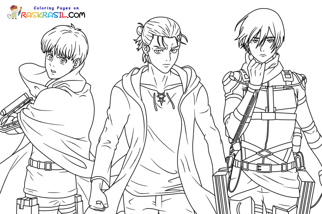 Attack on titan coloring pages pictures free printable