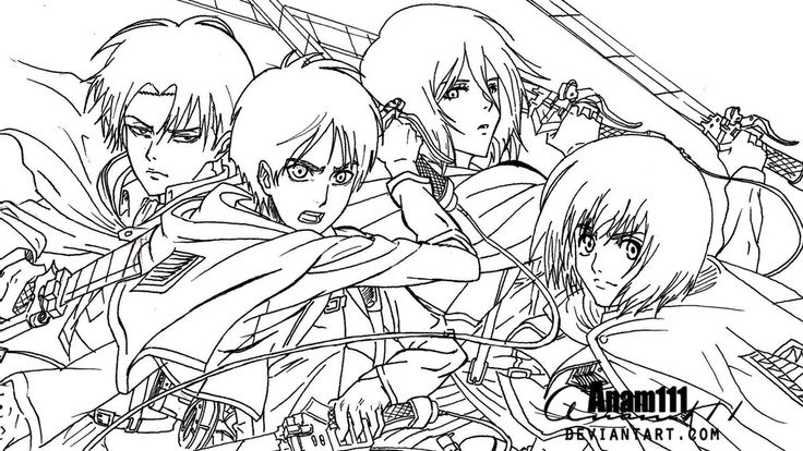 Pin by mikasa on attack on titan drawings coloring pages attack on titan anime