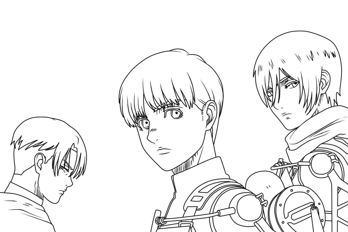 Attack on titan aot coloring pages printable for free download