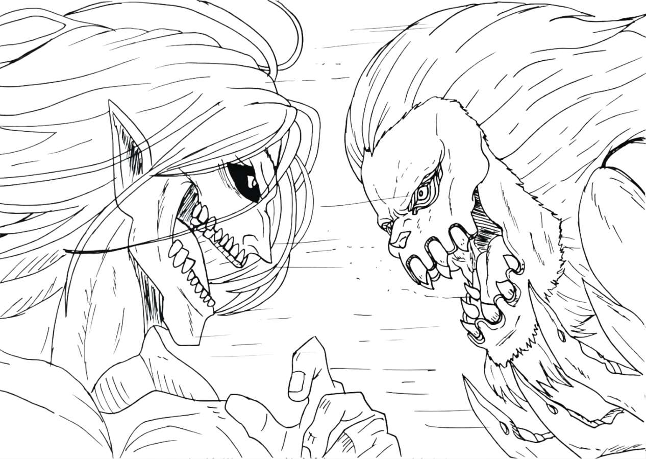 Attack on titans coloring pages