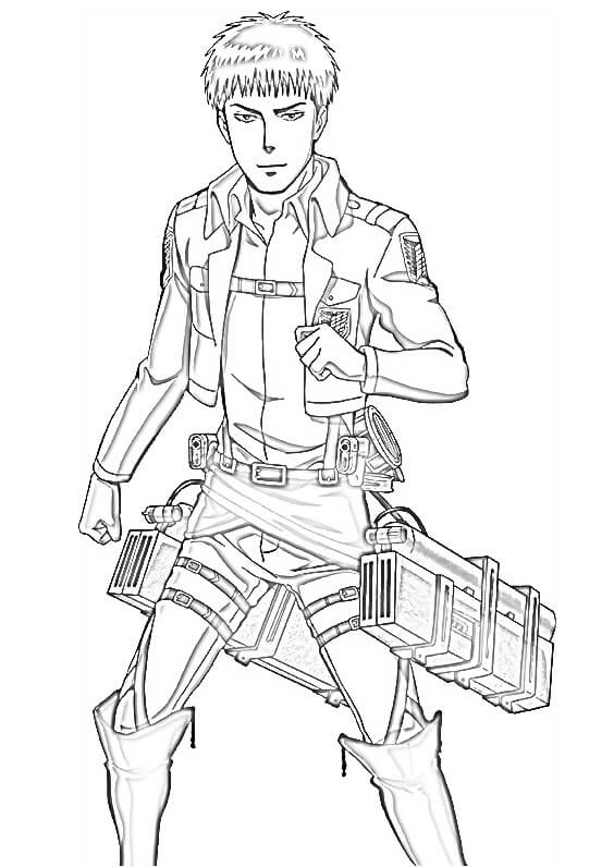 Jean attack on titan coloring page
