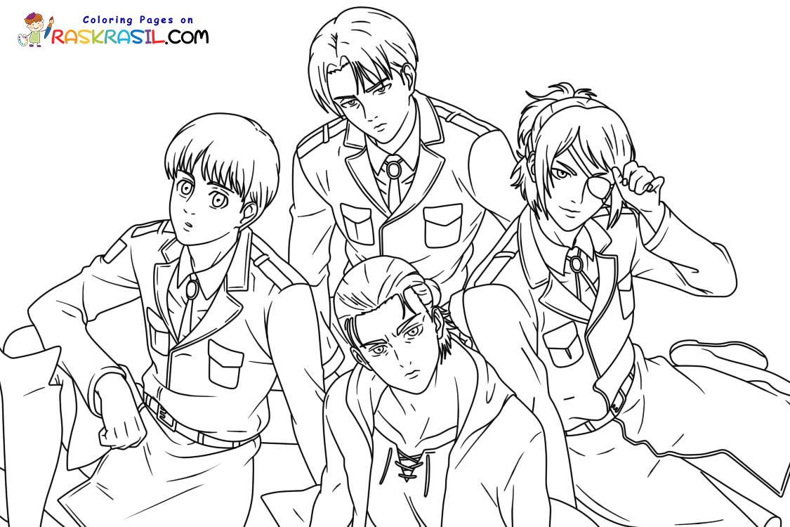 Attack on titan coloring pages pictures free printable