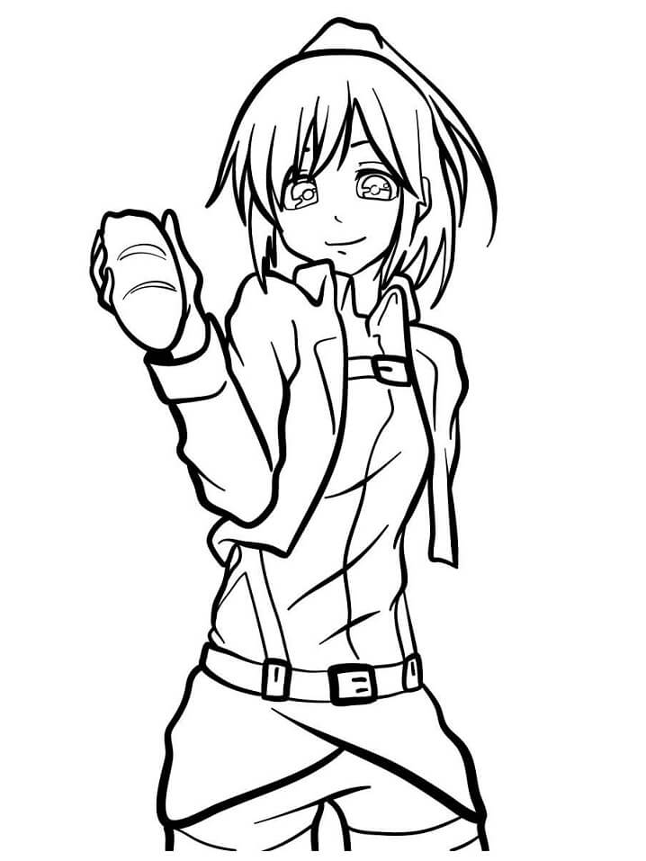 Cute sasha coloring page