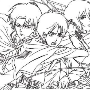 Attack on titan aot coloring pages printable for free download