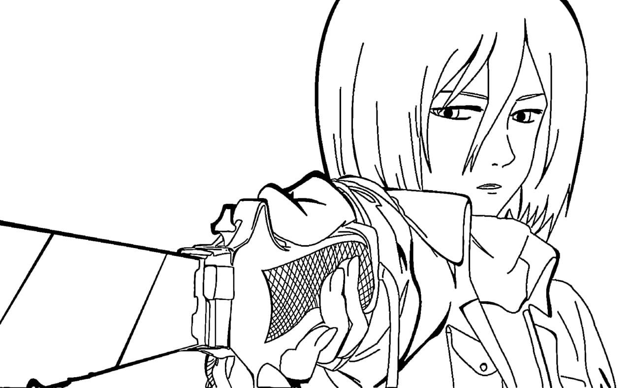 Mikasa ackerman coloring pages