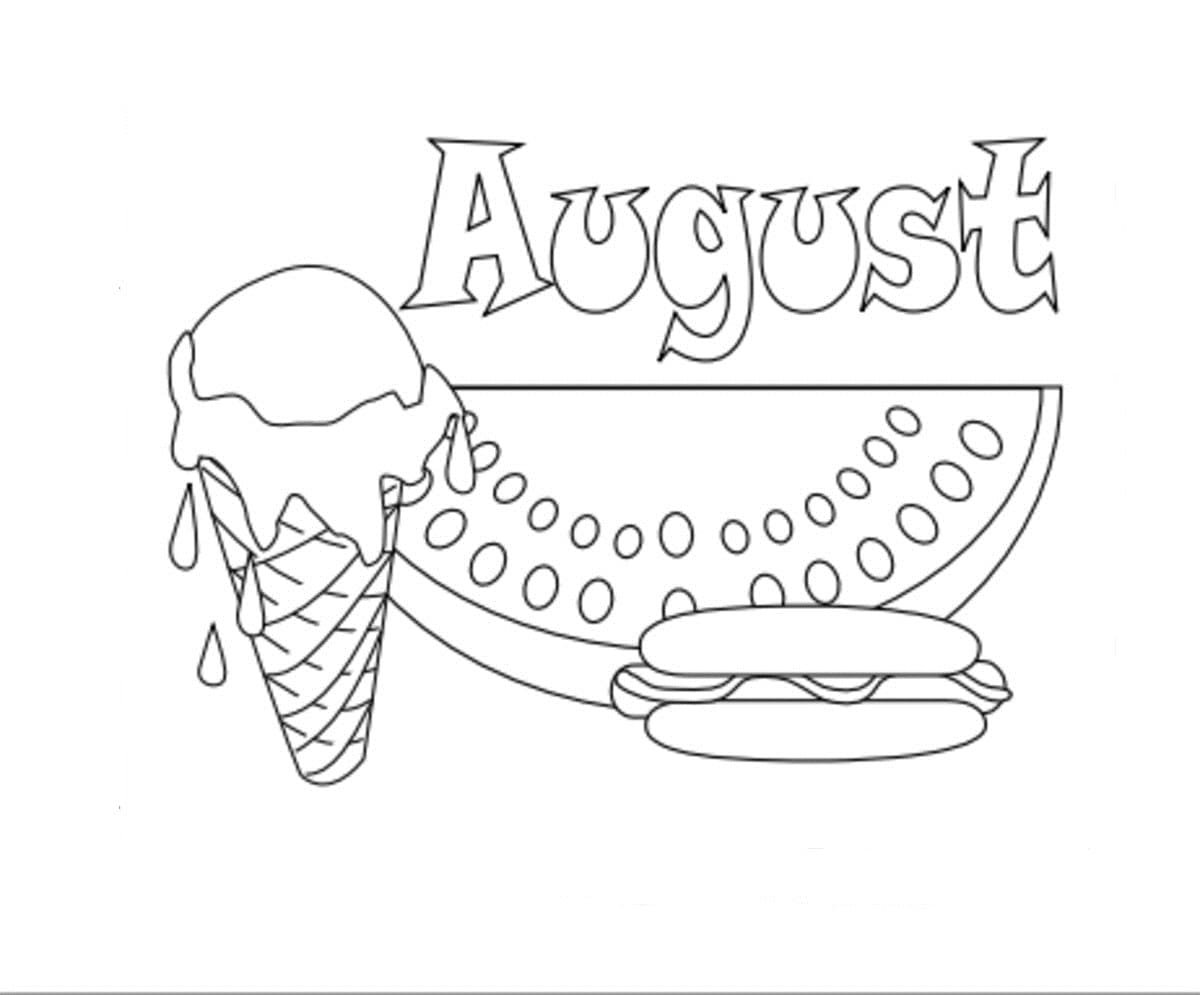 August coloring pages printable for free download