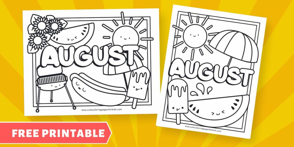 August coloring pages