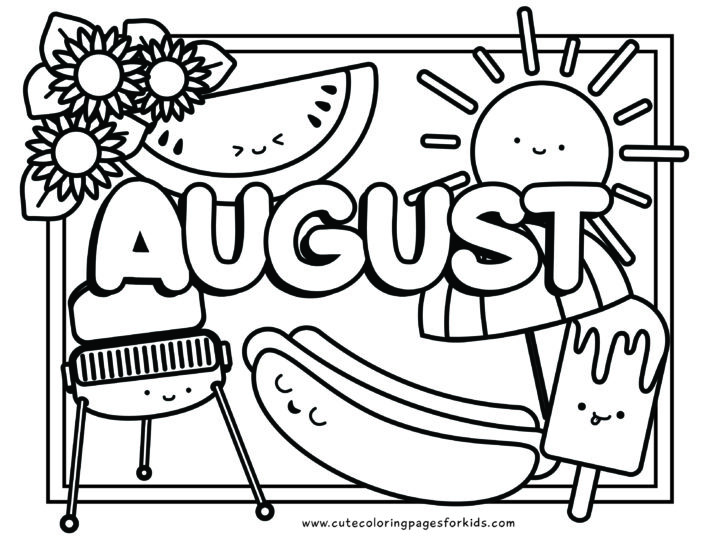 August coloring pages