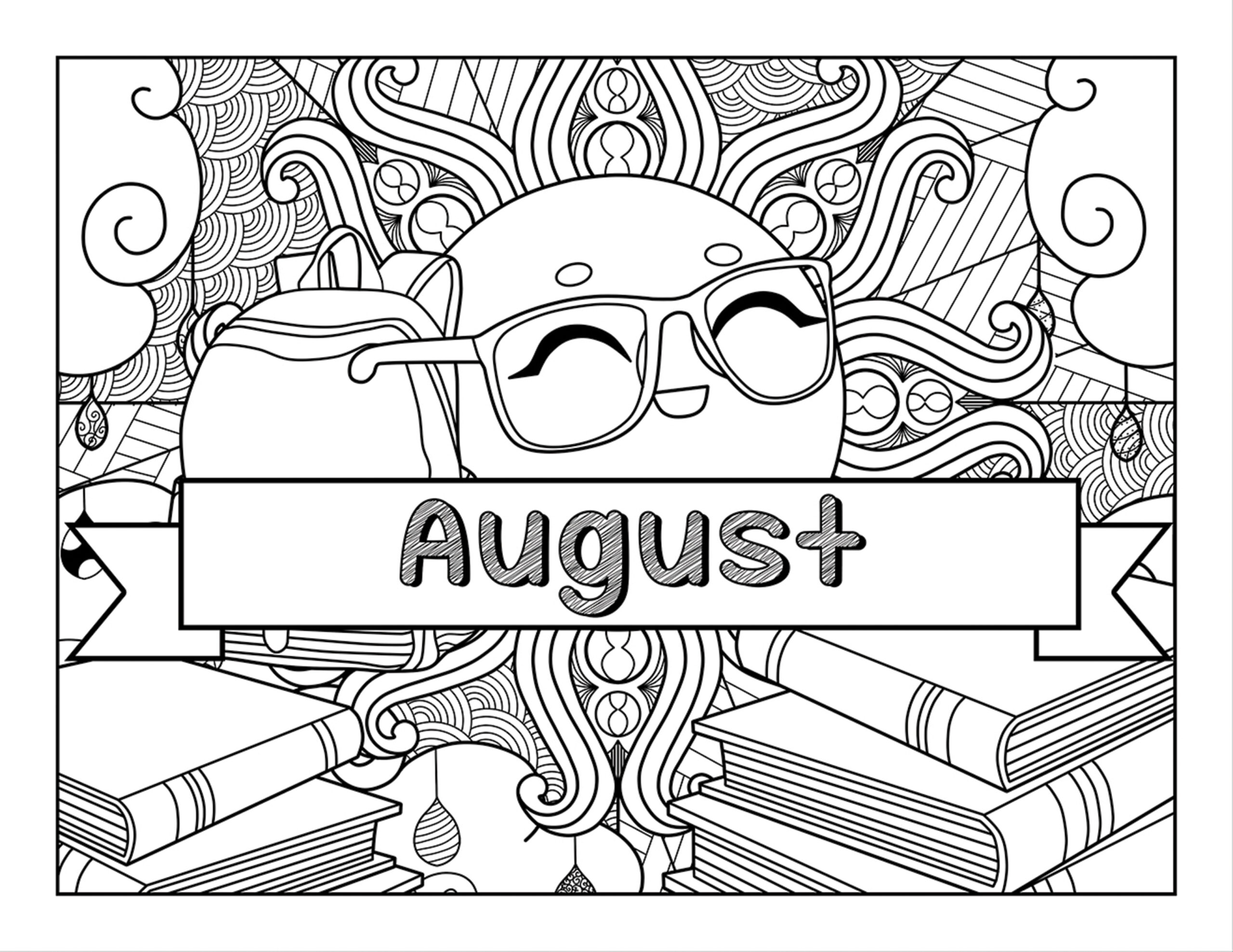 Coloring pages for august