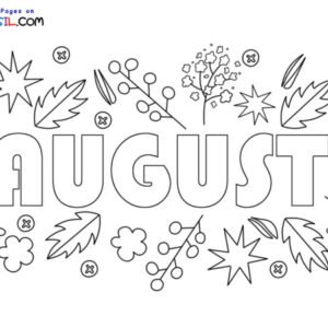 August coloring pages printable for free download