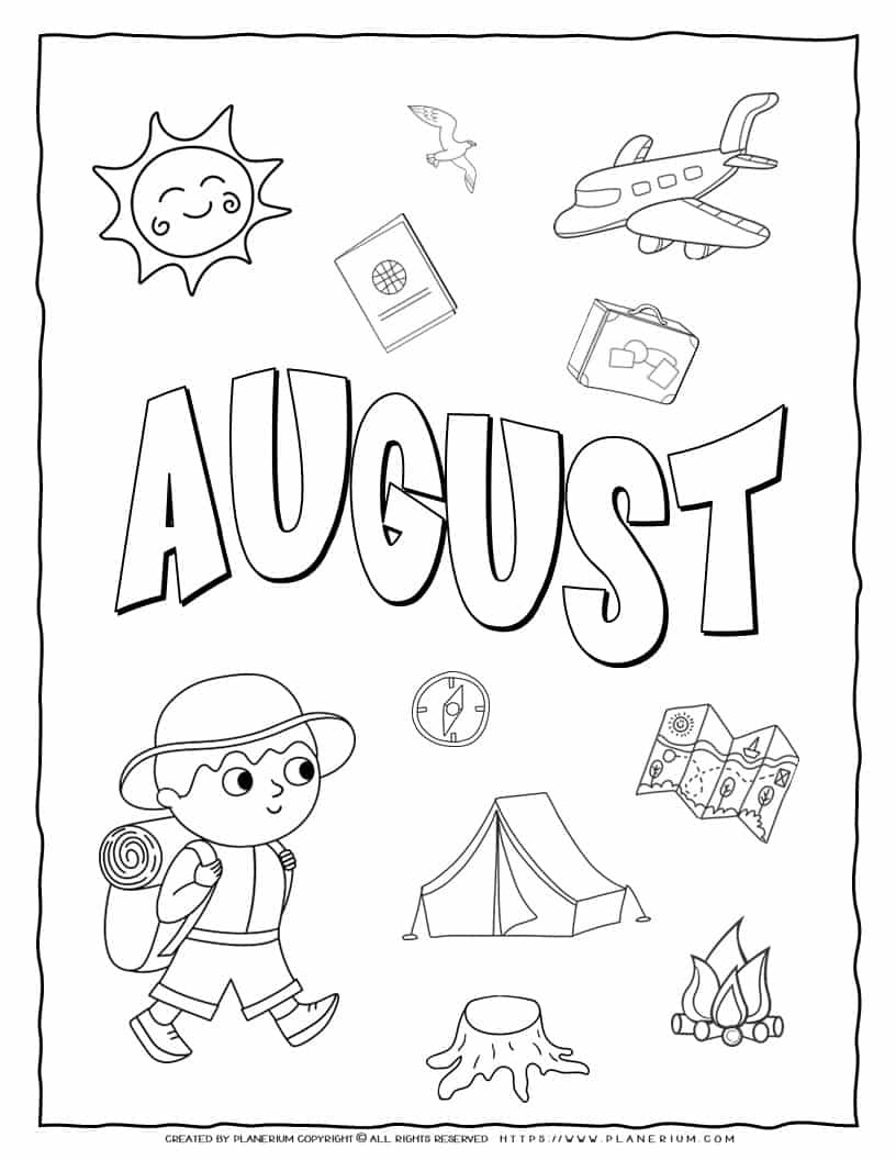 August coloring page