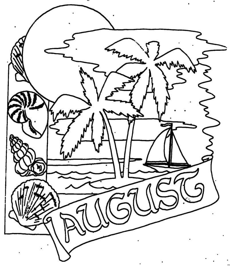 August coloring pages printable for free download