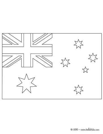 Flag of australia coloring pages