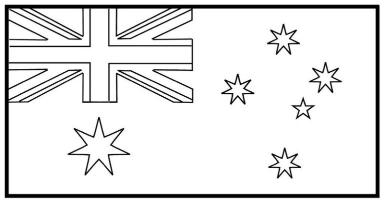 Best australia flag coloring page flag coloring pages australia flag flag drawing