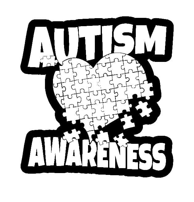 Autism awareness free coloring page