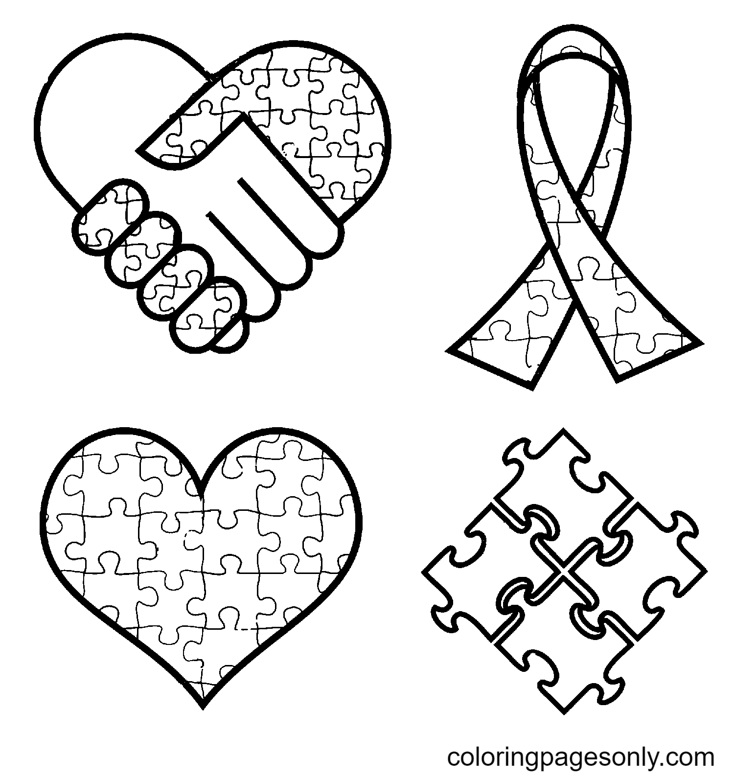 Autism awareness coloring pages printable for free download