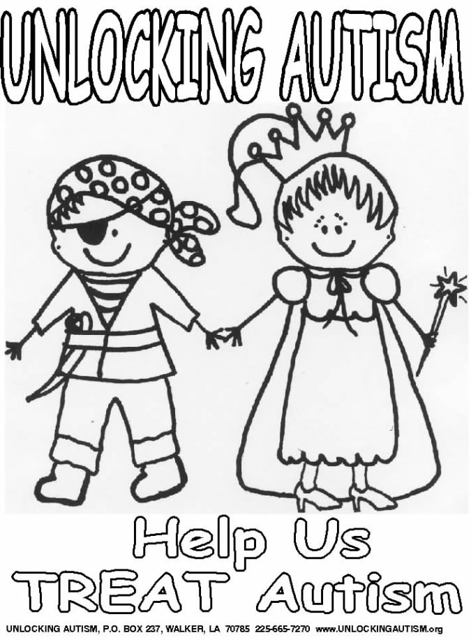 Autism awareness coloring sheet