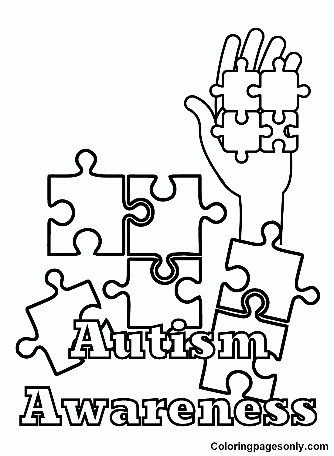 Autism awareness coloring pages printable for free download