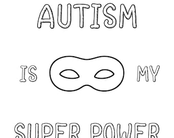 Autism awareness coloring book page homeschool curriculum printable coloring page preschool pre