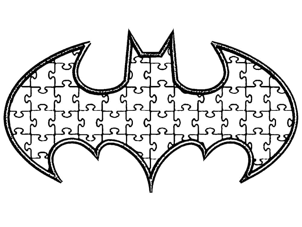 Batman autism awareness coloring page