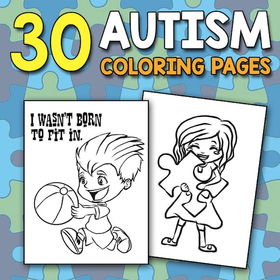 Best value autism coloring book for autistic girls boys and kids autism awareness printable coloring pages for kids instant download