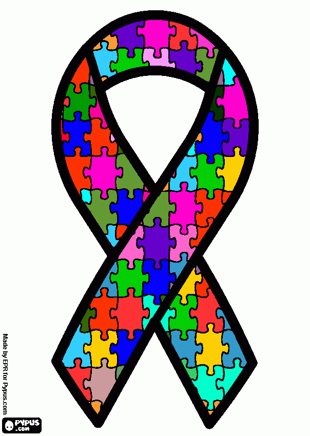 Autism awarenes coloring page printable autism awarenes