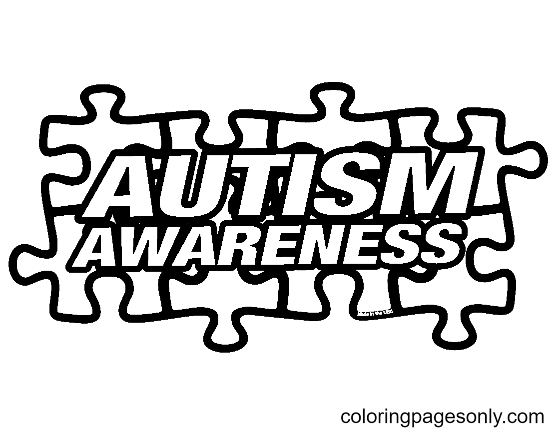 Autism awareness coloring pages printable for free download