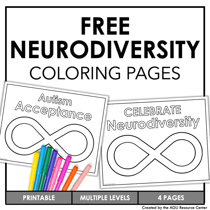 Free neurodiversity autism acceptance coloring pages â autism grown up