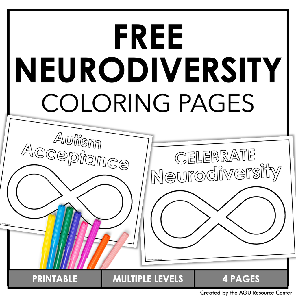 Free neurodiversity autism acceptance coloring pages â autism grown up