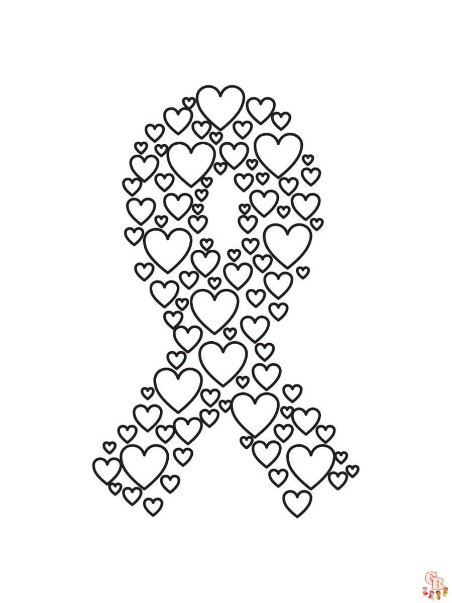 Printable breast cancer awareness coloring pages free