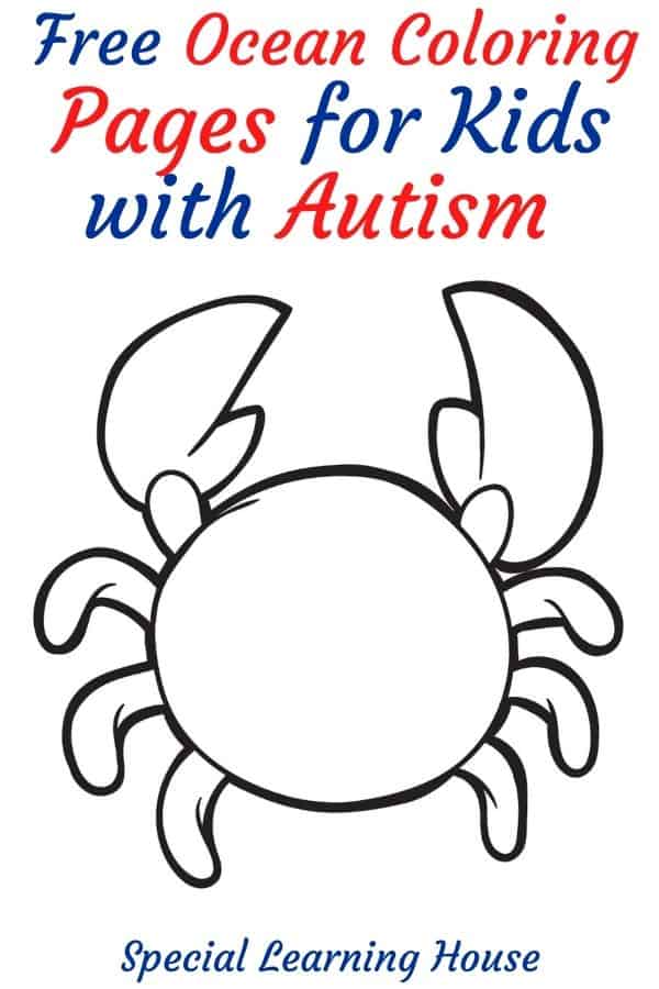 Ocean coloring pages for kids with autism