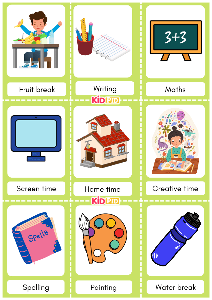 Visual flashcards for autism