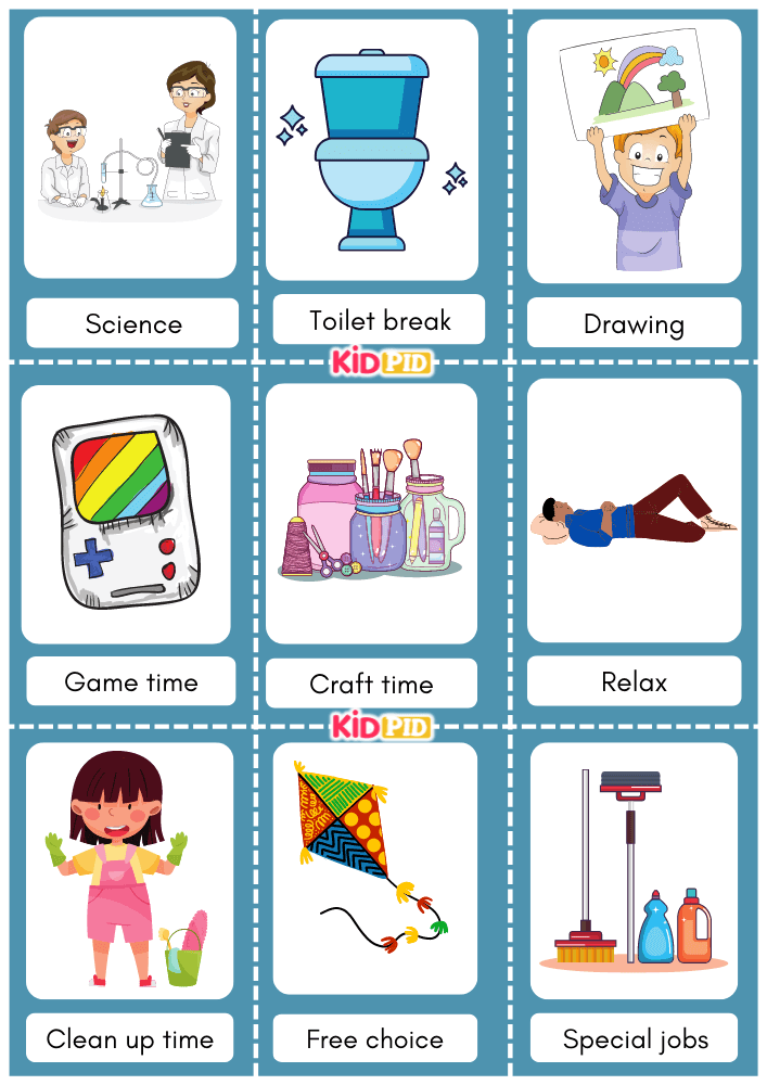 Visual flashcards for autism