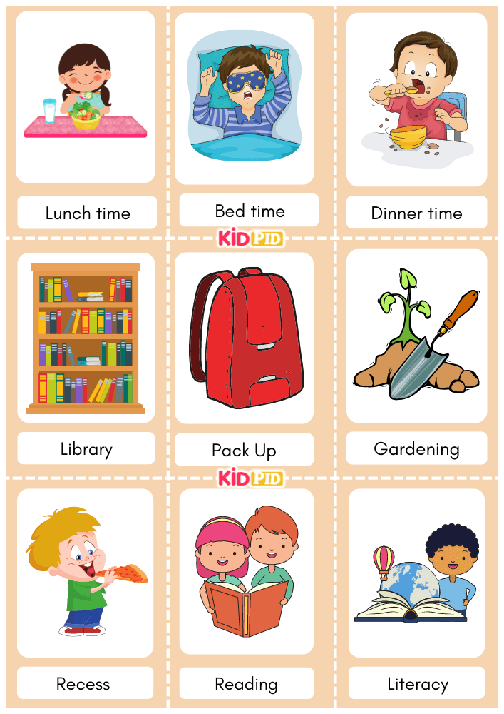 Visual flashcards for autism