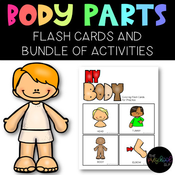 Body parts bundle flashcards no prep printables games for autism sped