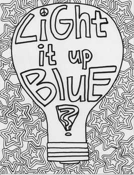 Autism coloring page by teaching ninjas tpt