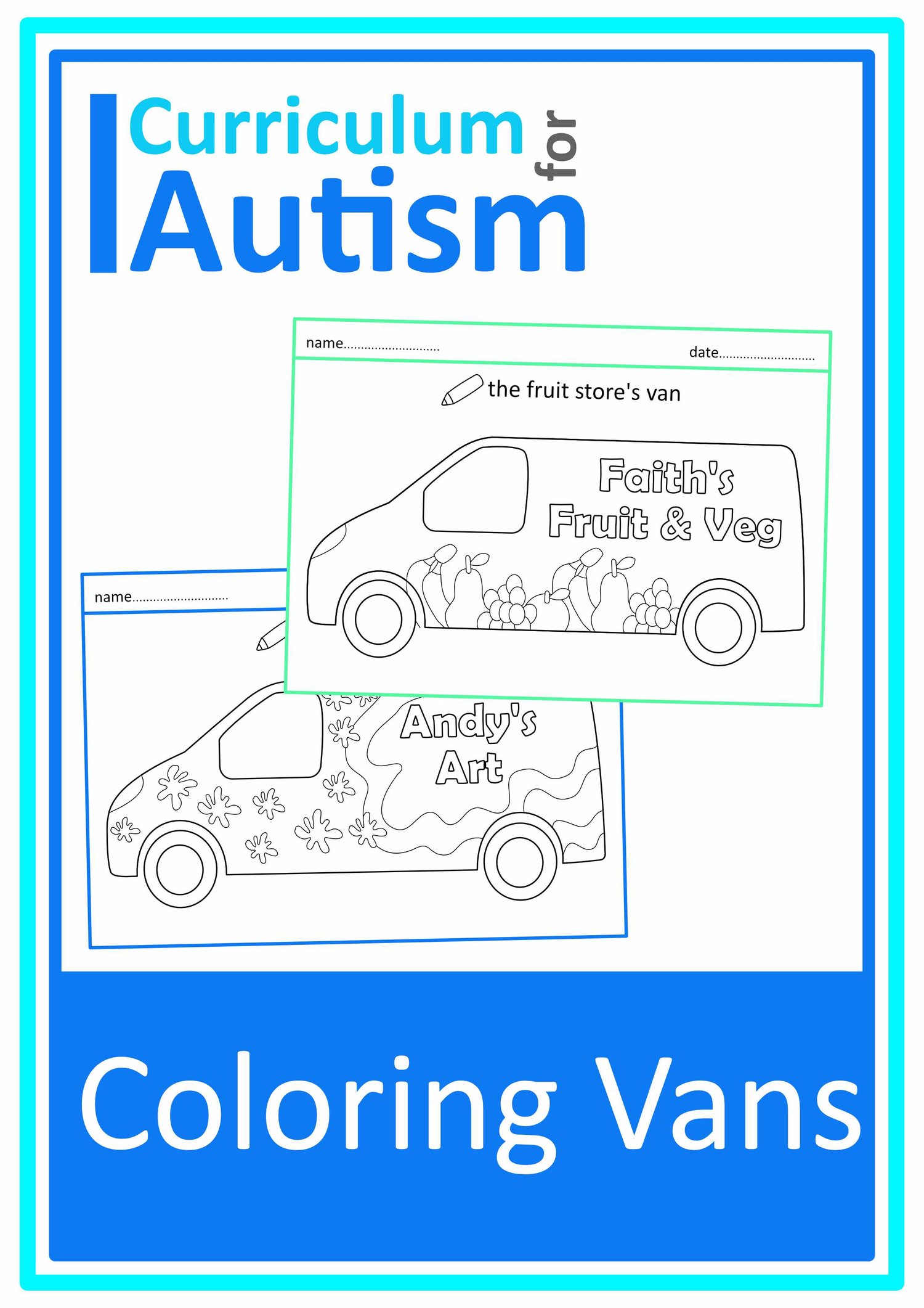 Simple coloring sheets autism special education self contained classroom homeschool fine motor â curriculum for autism