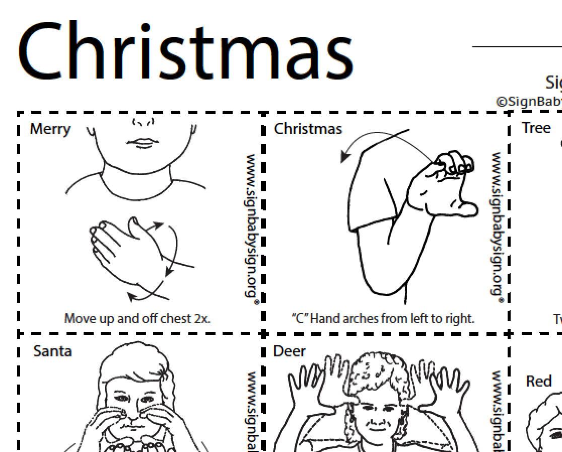 Free asl santa coloring sheet asl calendar