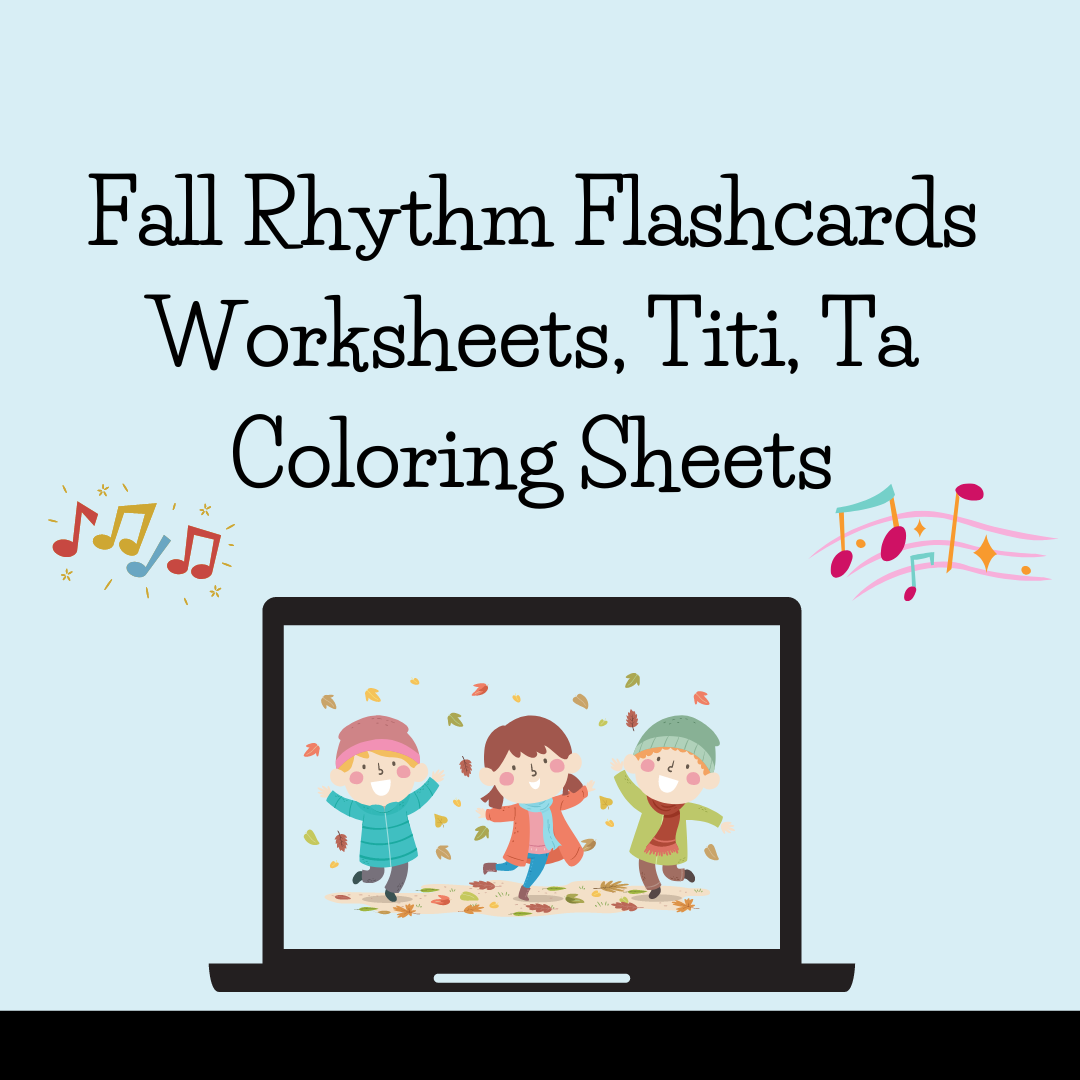 Fall worksheets flashcards coloring titi ta elementary music