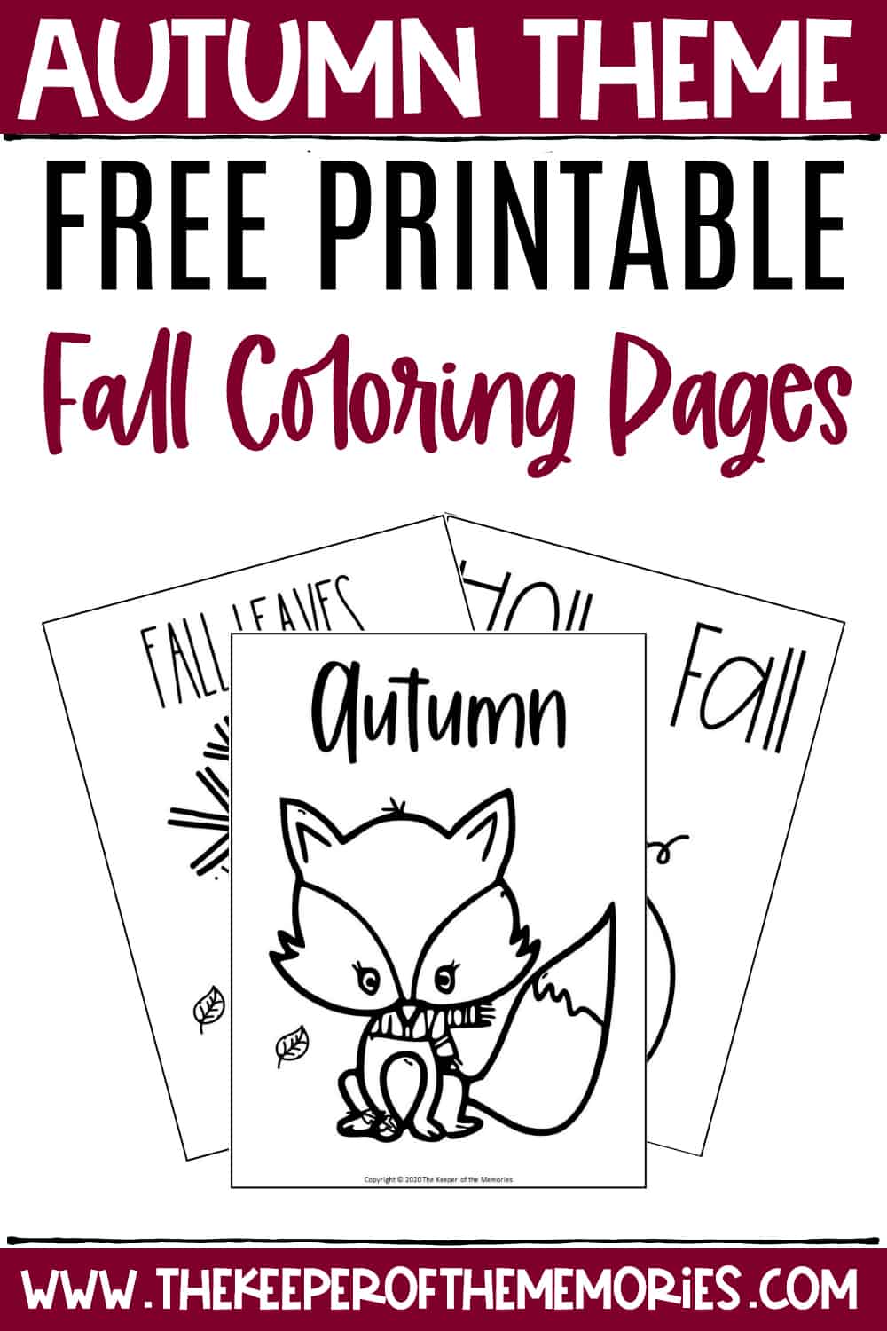 Free printable fall coloring pages