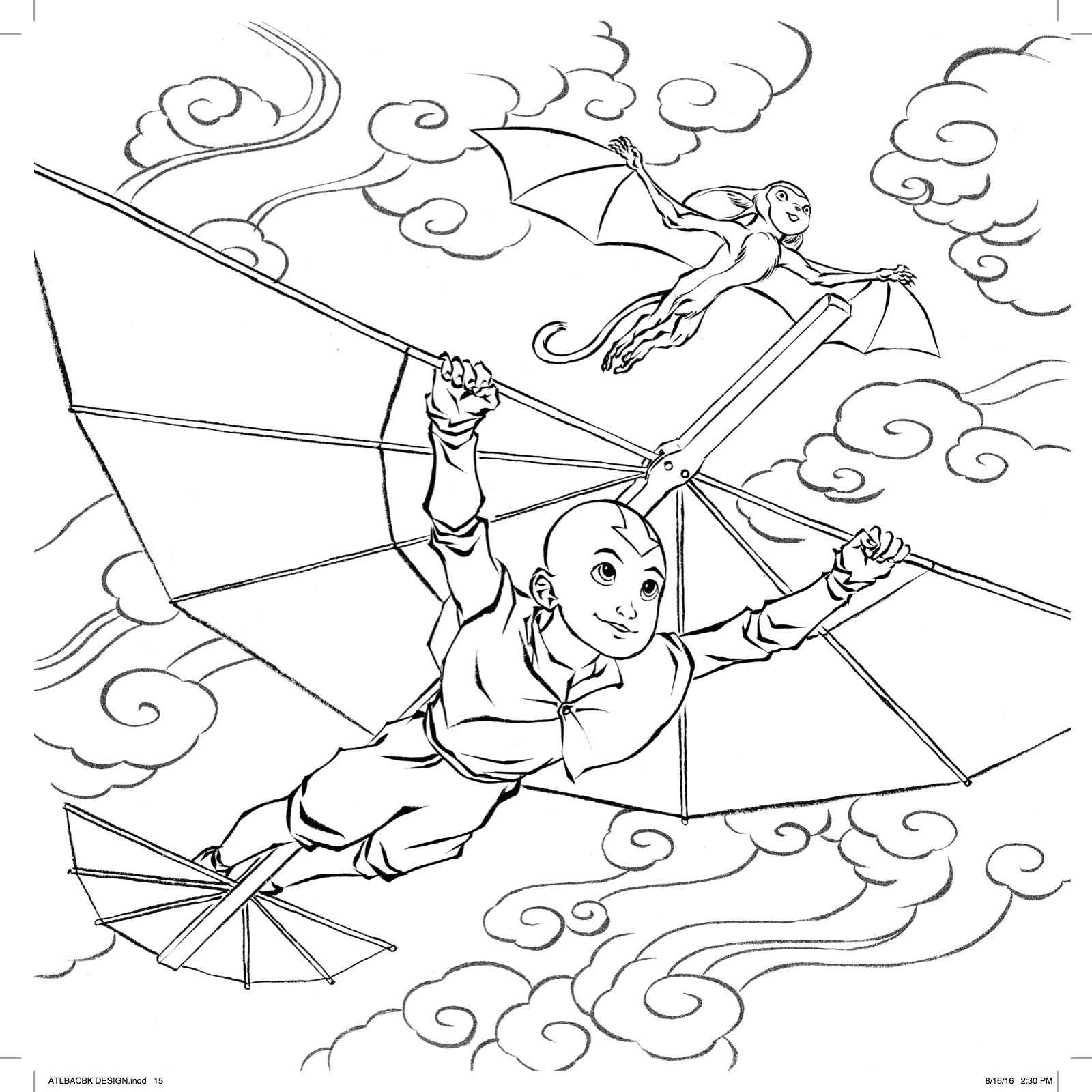 Avatar the last airbender coloring pages free