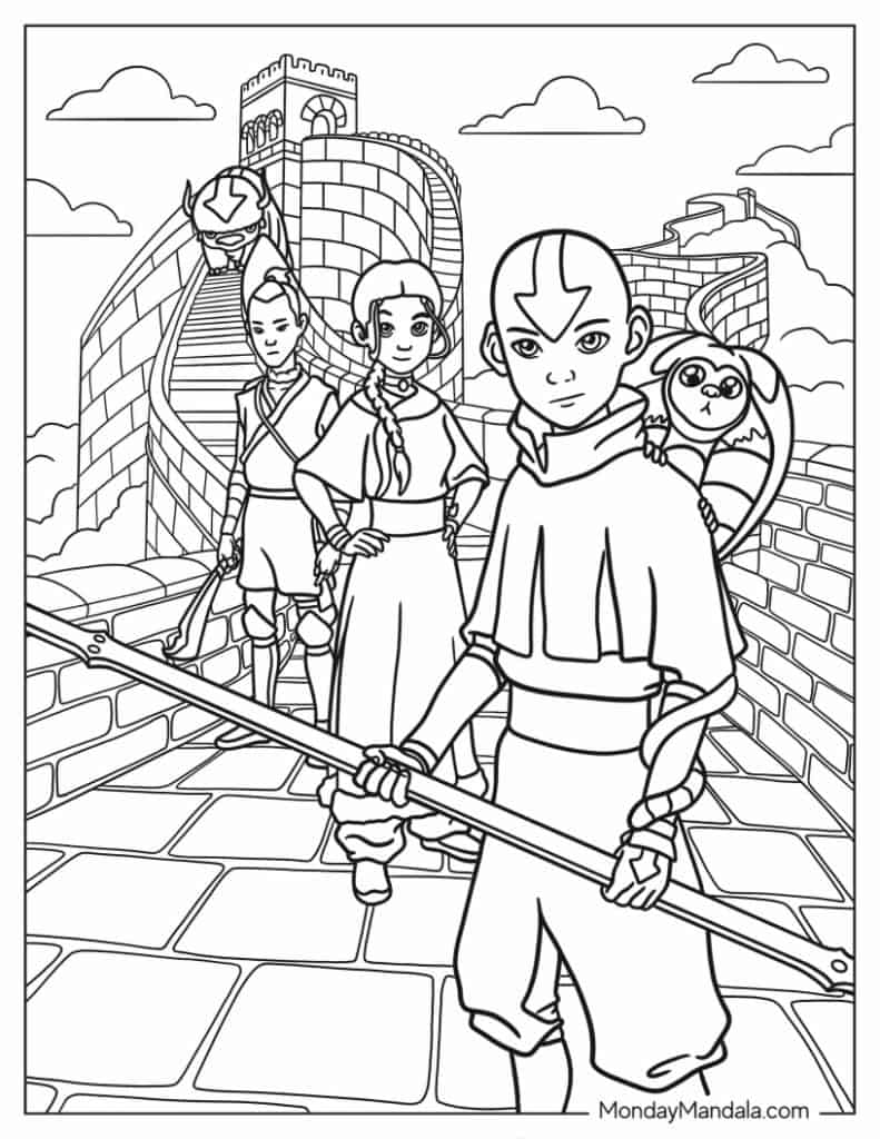 Anime coloring pages free pdf printables